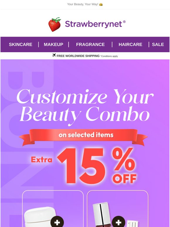 Extra 15% Off! Build Your🌈 Beauty Combo😉