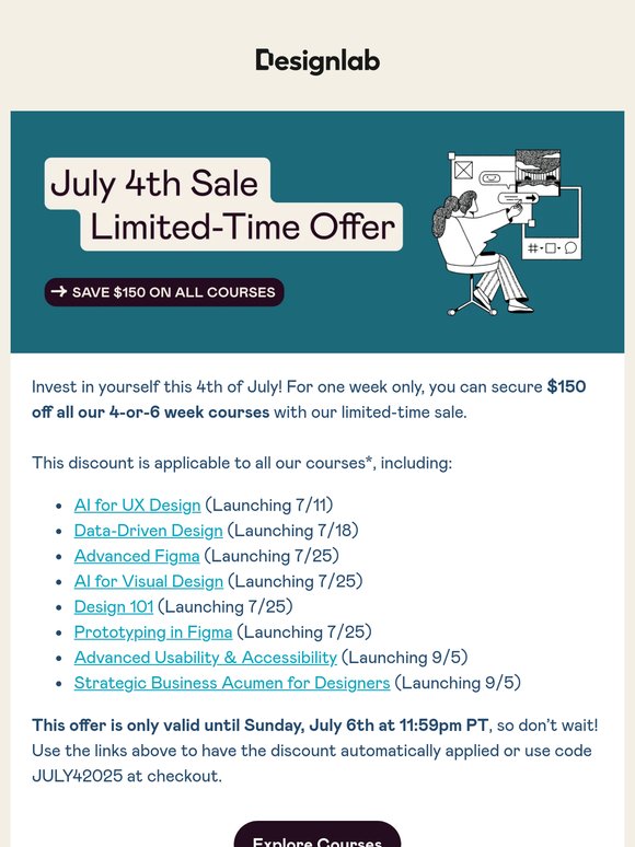 Our July 4th sale starts NOW