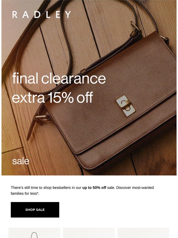 Up to 50% off bestselling handbags