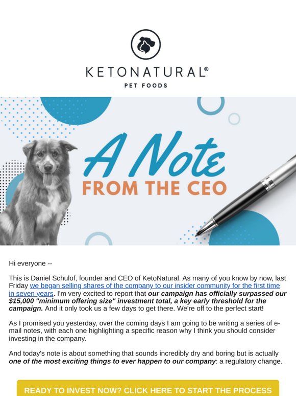 Why Invest Now in KetoNatural? The HUGE New Change to Pet Food Laws in the US