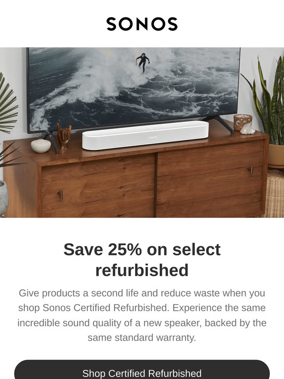 Save 25% on select refurbished products