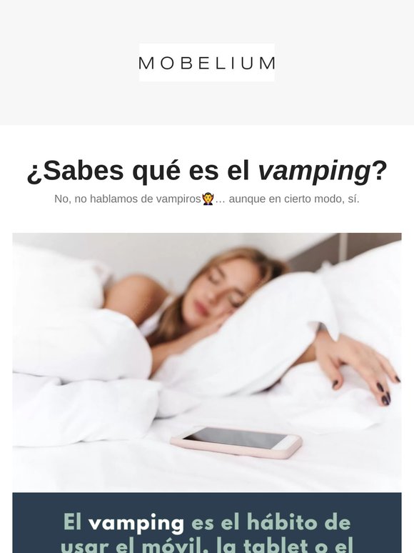 ¿Duermes con tu móvil?📱⚠️ Cuidado con el "vamping"… tu descanso está en juego.