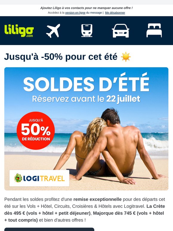 Les soldes débarquent aussi chez Logitravel ! ☀️✈️