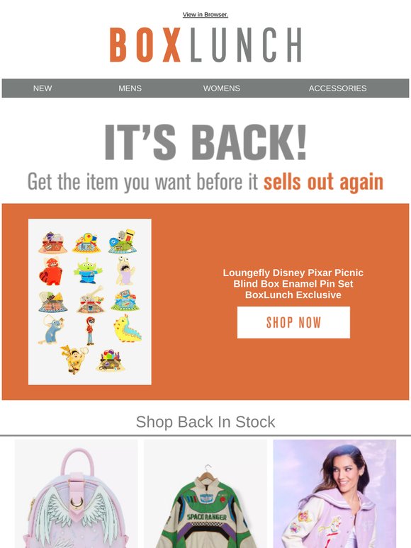 Good news: That item you wanted is back!