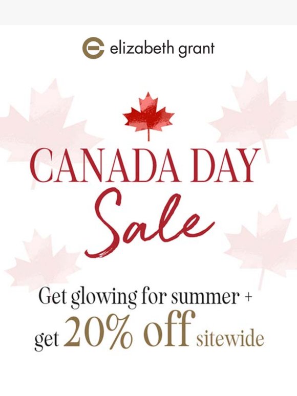 Oh, Canada! 🇨🇦 Enjoy 20% Off Sitewide This Weekend!
