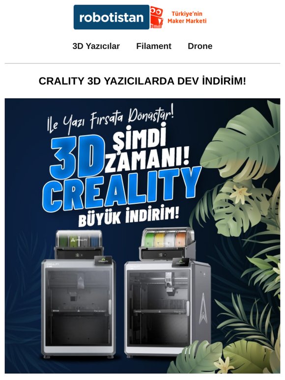 Creality 3D Yazıcılarda Dev İndirimi Kaçırma! ✨