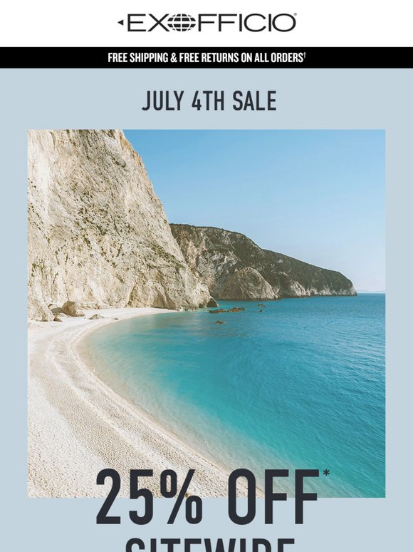 Boom! 🎆 25% Off Sitewide is Going Off