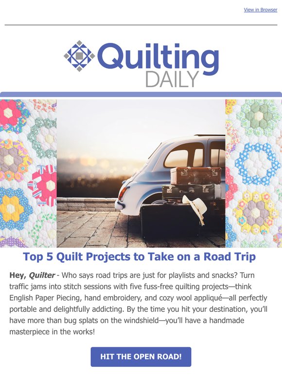 Hit the Road, Stitch in Hand