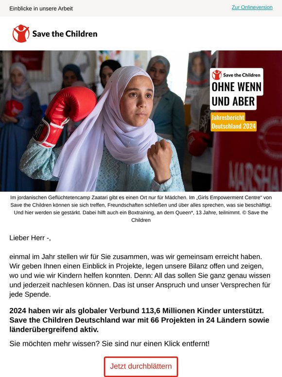 Für Sie: Unser Jahresbericht 2024