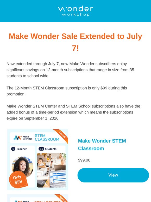 ⚡ Flash Sale Extended! New Make Wonder Subscribers Save Big