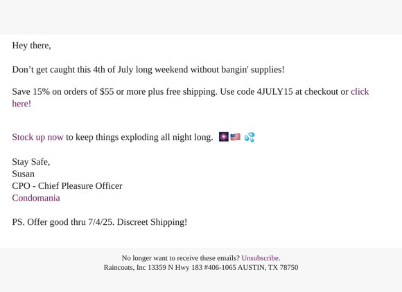 Boom! 15% Off Everything 🎆
