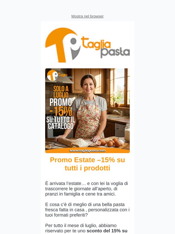 ⚡PROMO LUGLIO -15% su tutti i prodotti