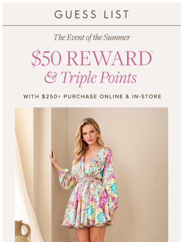 Treat Yourself to a $50 Reward + 3X Points