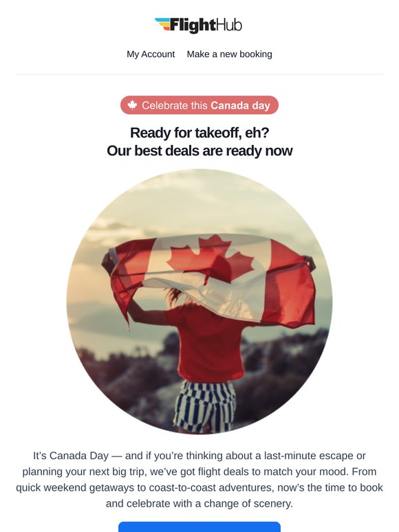🛫 🍁 Fly the flag. Then fly somewhere.
