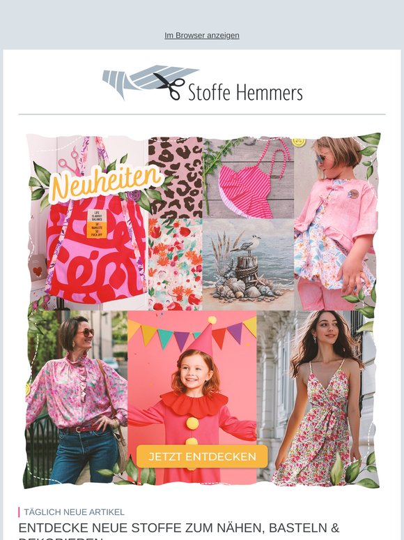 Frisch eingetroffen: Neue Schnittmuster & Stoffe für kreative Nähideen! ✂️☀️