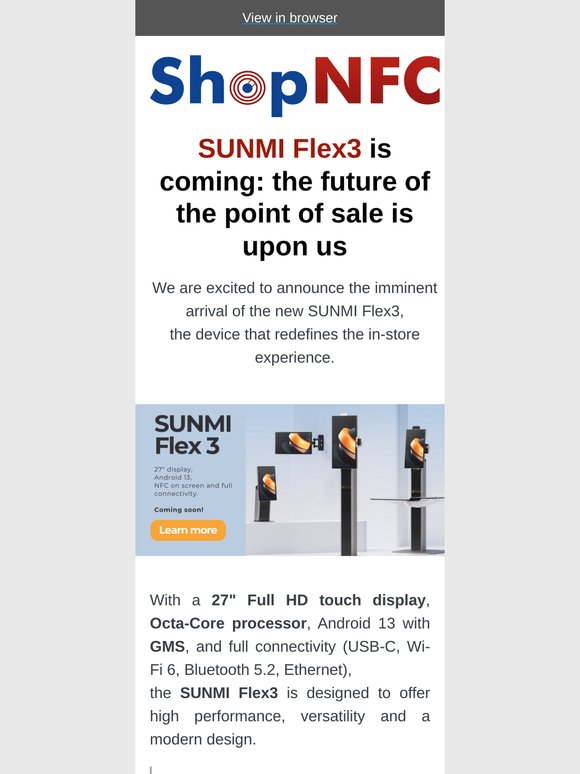 SUNMI Flex3 is coming: discover what's new