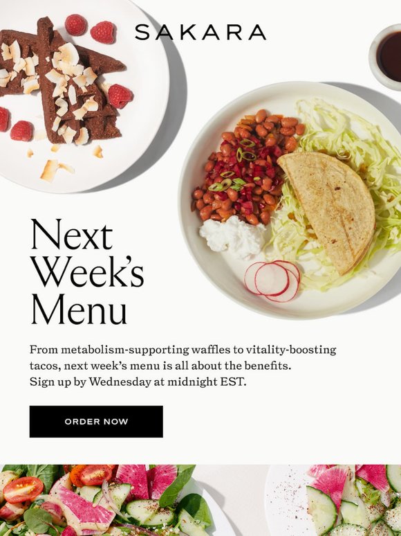 Next Week’s Menu