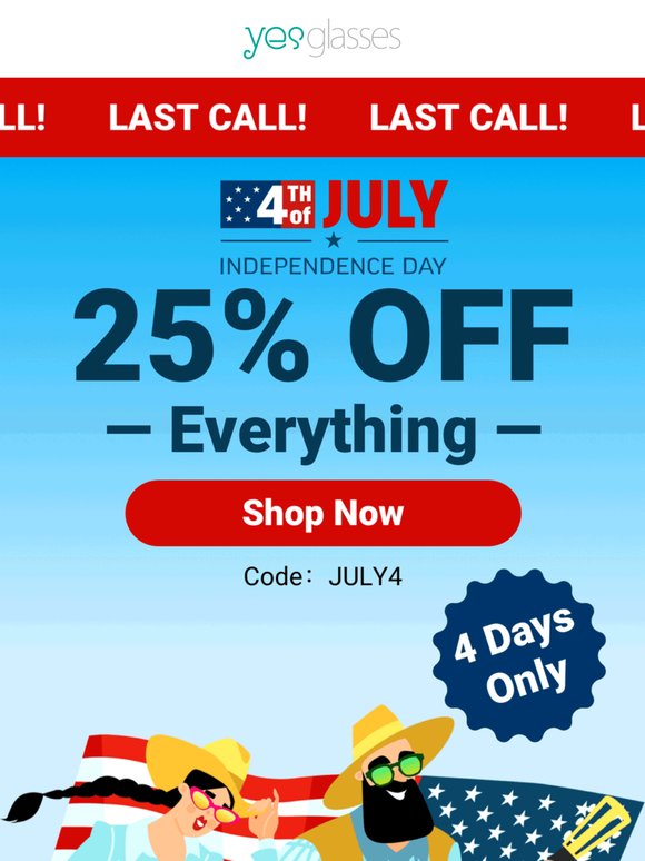 🗽 Freedom to Save: 25% Off Everything Ends Soon! 🔥