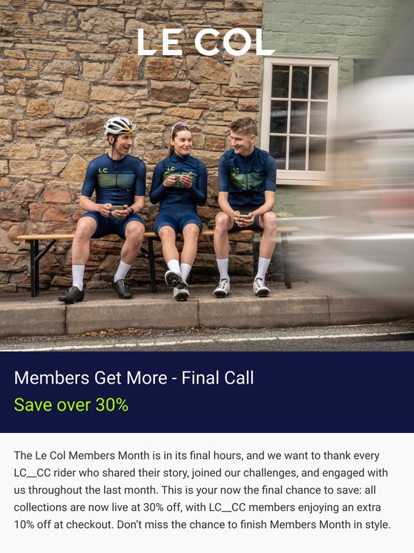 Final Hours: Members Month Ends Tonight