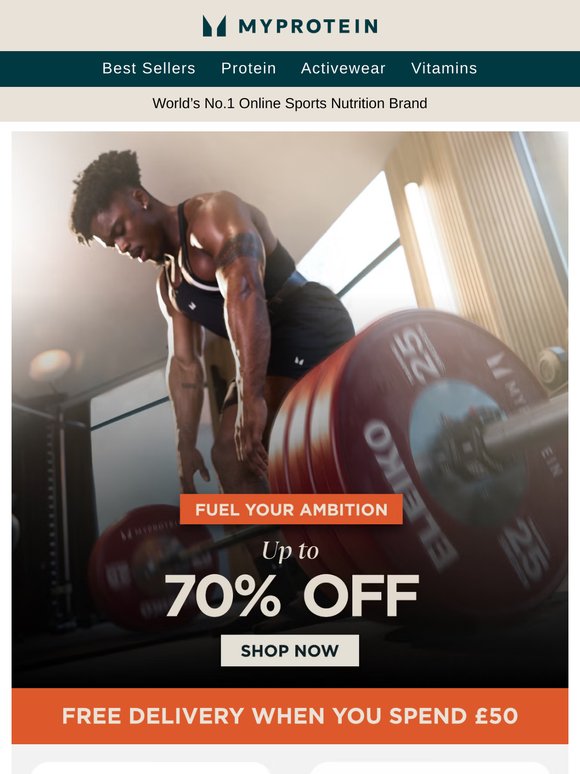 Up to 70% off on Proteins, Creatine & more