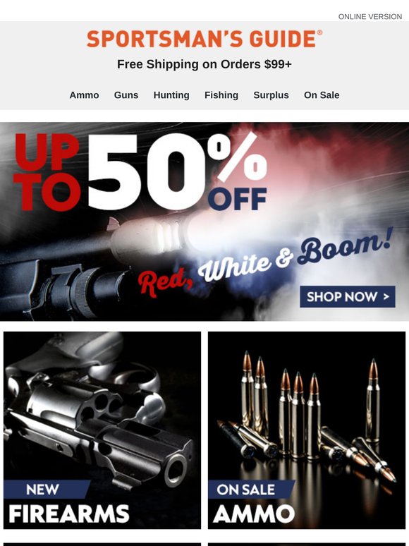 Up to 50% Off | Red, White, & BOOM
