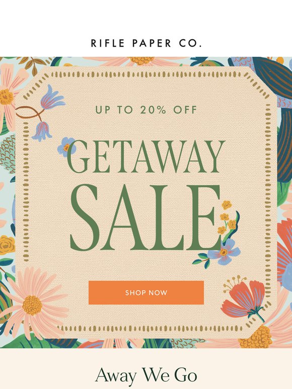 Up to 20% Off The Getaway Shop ✨