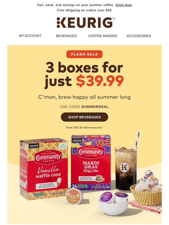 Hot Deal, Cool Sips — 3 for $39.99