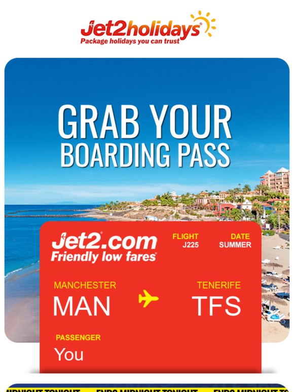 Your boarding pass to Tenerife