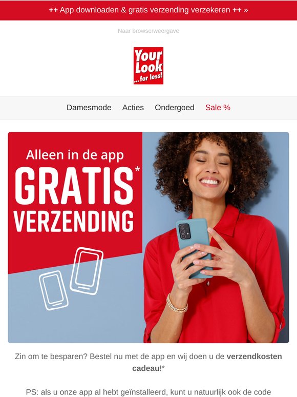 📲 Exclusief in de app: GRATIS VERZENDING voor u! 🚚