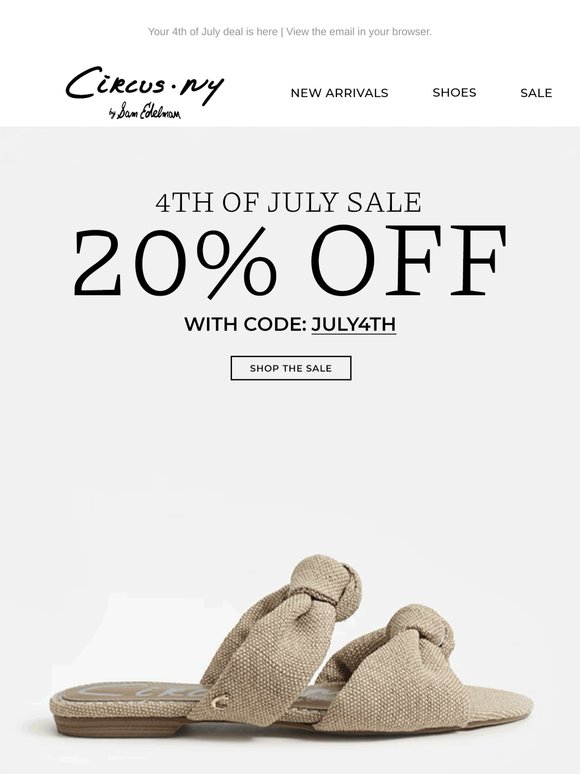 Get 20% Off Sitewide; Use Code JULY4TH