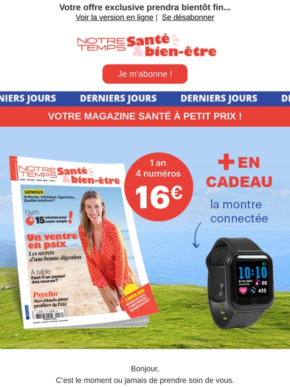 Dernière chance pour prendre soin de votre offre bien-être !