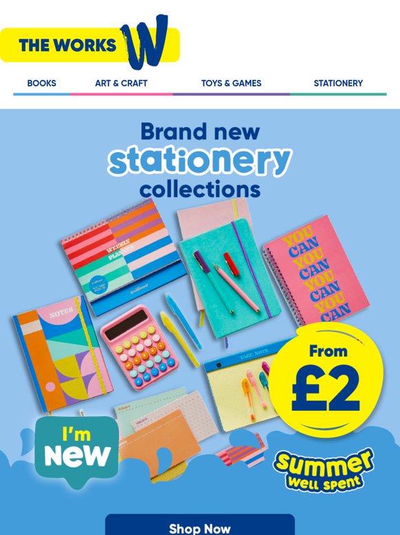 Brand new stationery from £2