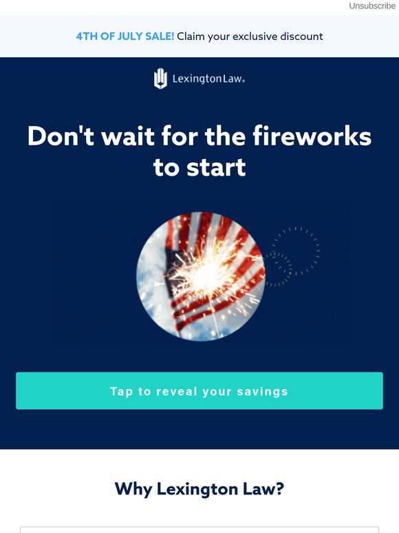 , reveal your 4th of July savings!