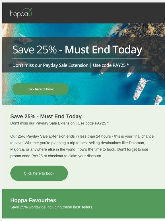 Save 25% - Must End Today