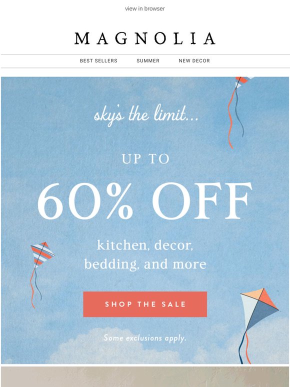 Enjoy up to 60% off