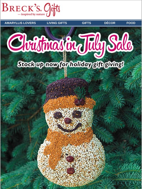 It’s our annual Christmas in July Sale!