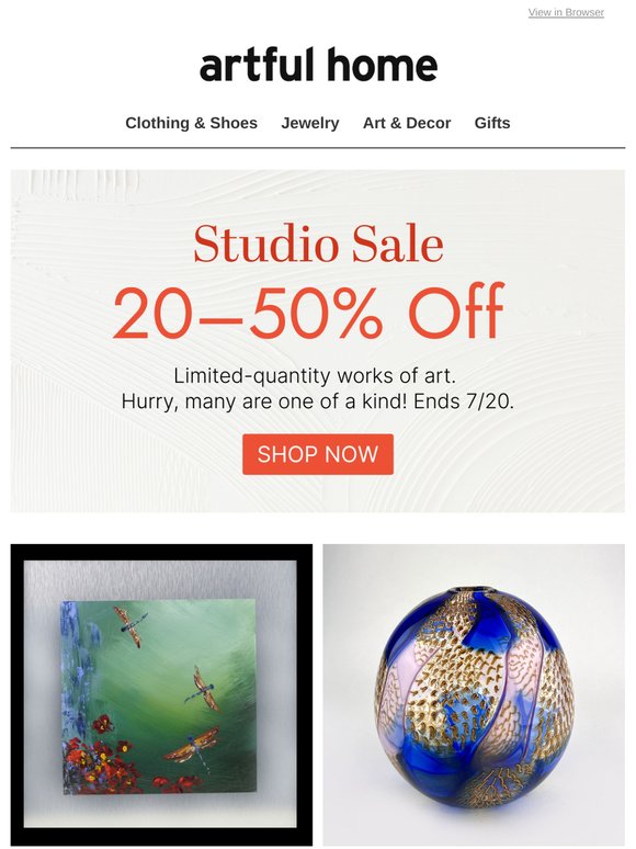 Starts Now: Up to 50% Off at Our Studio Sale