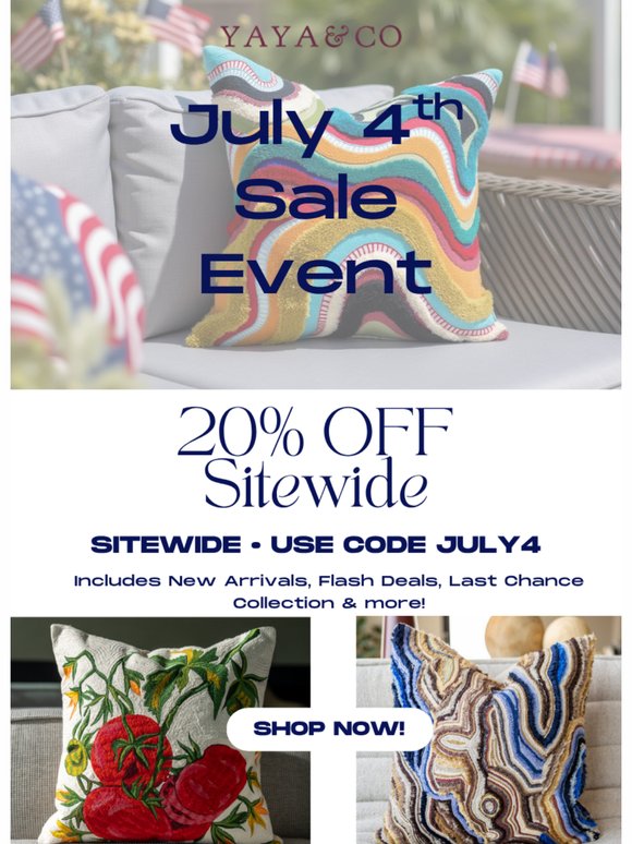 4th of July Deals Continue with 20% off Sitewide 🇺🇸