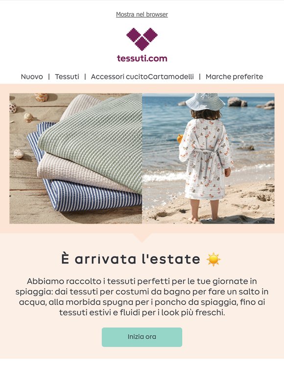 Sole, tessuti ed estate: i tuoi preferiti per la spiaggia