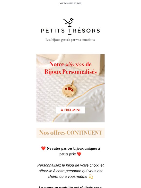 🌟 Sélection de bijoux à prix mini 🌟