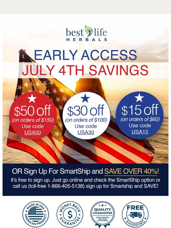 Early Access - 4th of July Sale!