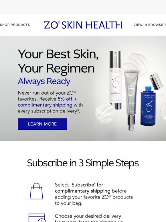 Replenish Your ZO® Regimen with Ease