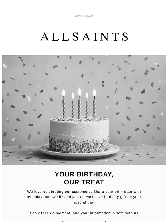 Your Birthday, Our Treat 🖤