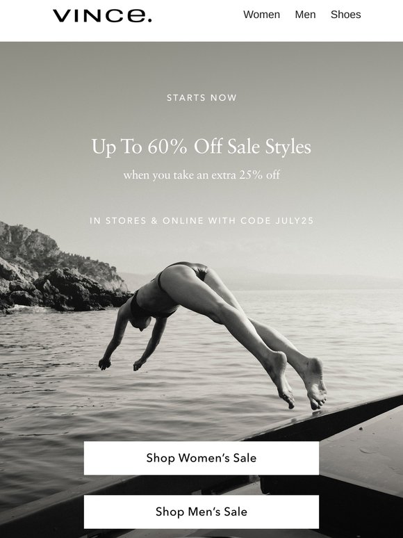 Up To 60% Off Sale Starts Now