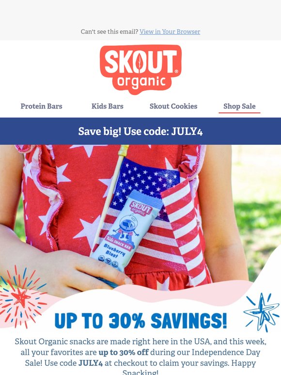 Up to 30% Off? That’s Our Kind of Firework.