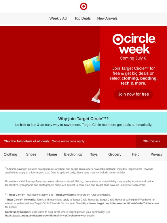 Target Circle Week starts 7/6!