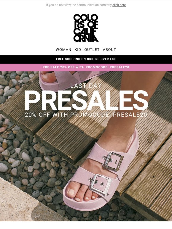 Last day ⌛​ Pre Sale 20% OFF