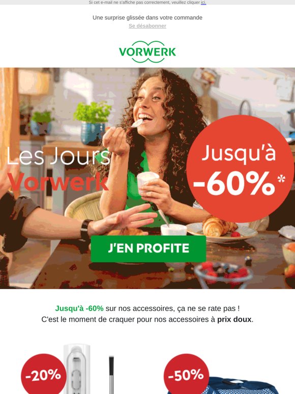 🔥 Jusqu’à -60% : les Jours Vorwerk sont là !