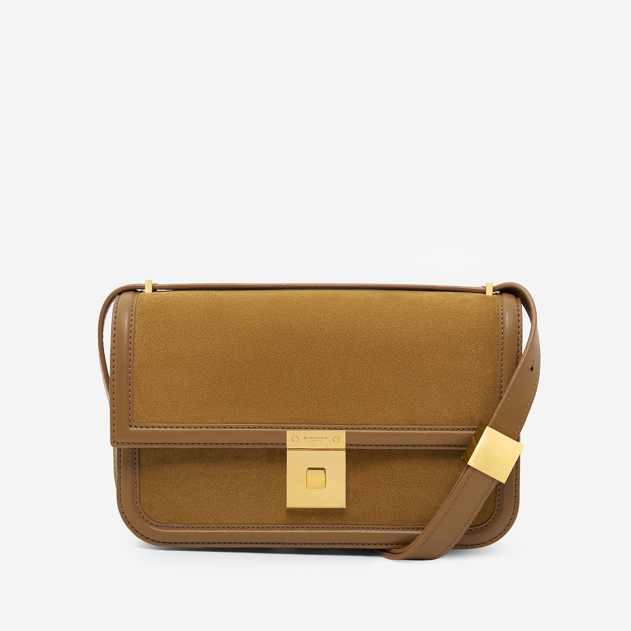the paris crossbody caramel suede