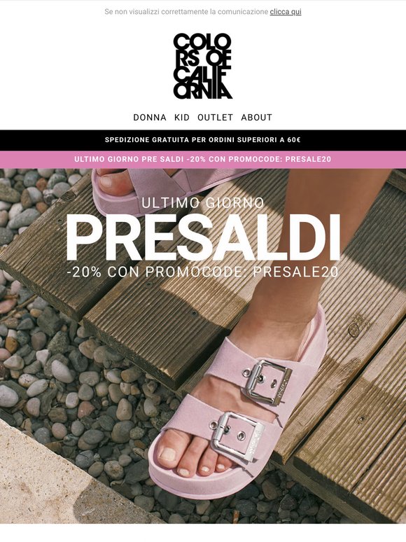 Ultimo giorno ⌛​ Pre Saldi -20%